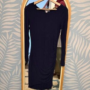 Halogen Navy Long Sleeve Dress